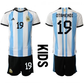 Maillot de foot Argentine Nicolas Otamendi #19 Domicile enfant Monde 2022 Manches Courte (+ pantalon court)